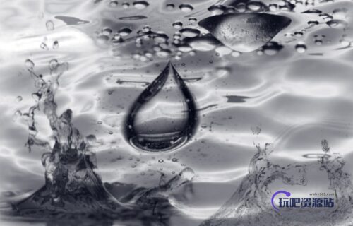 水滴笔刷ps素材下载-玩吧资源站