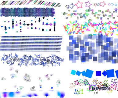 14种方块、五角星、小黄鸭、原点、喷漆等杂类PS笔触笔刷-玩吧资源站