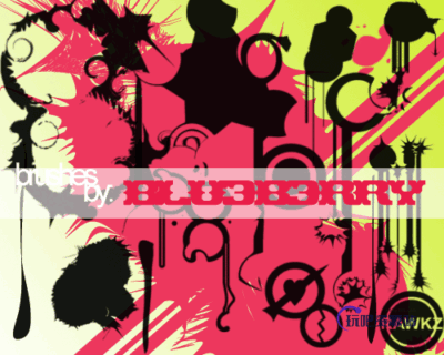 国外非主流涂鸦风格艺术PS笔刷素材-玩吧资源站