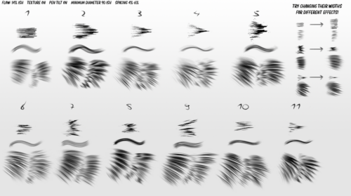细致的毛发纹理素材PS笔刷-玩吧资源站