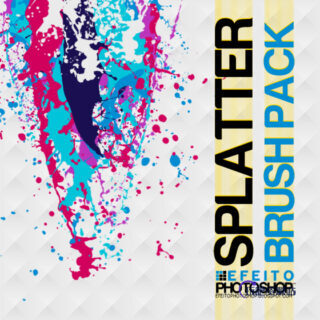 油墨、颜料、液体挥洒、喷溅效果纹理PS笔刷-玩吧资源站