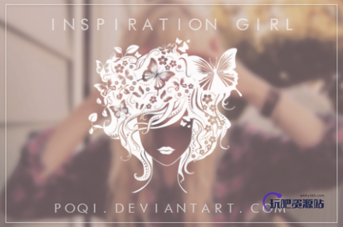 灵感女孩、时尚自然女孩头像PS笔刷-玩吧资源站