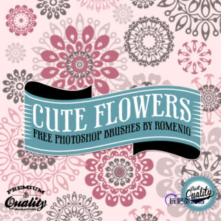 精美手绘欧式对称旋转印花图案PS笔刷-玩吧资源站