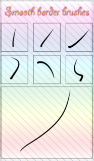 一组平滑线条笔触PS笔刷-玩吧资源站