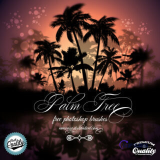 热带雨林椰子树背景PS笔刷-玩吧资源站