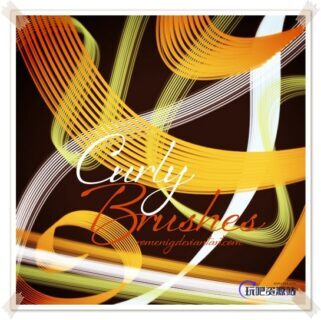 魔幻曲线效果背景PS笔刷-玩吧资源站