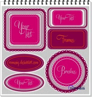 蕾丝花边纹理装饰PS笔刷素材免费下载-玩吧资源站