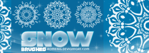 万花筒效果镜像对称花纹PS笔刷素材-玩吧资源站