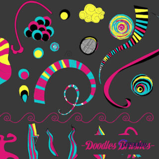 非主流想象力元素装扮PS笔刷素材-玩吧资源站