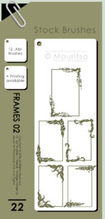 高贵的艺术花纹边框图案PS笔刷素材-玩吧资源站