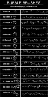 单个气泡、多个泡泡高清素材PS泡沫笔刷-玩吧资源站