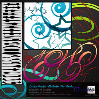 25种 Illustrator笔触笔刷素材-玩吧资源站