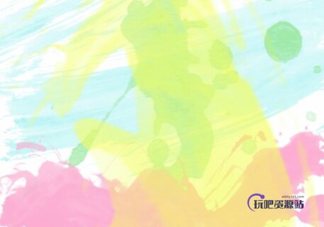 水彩油墨涂抹污渍纹理PS笔刷-玩吧资源站