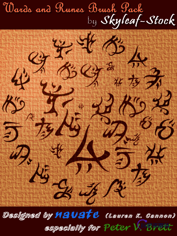 神秘文字符号印记PS笔刷素材