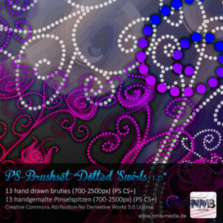 点状式印花花纹图案PS笔刷素材-玩吧资源站