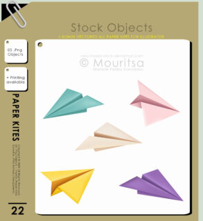 纸飞机图形PS笔刷素材-玩吧资源站