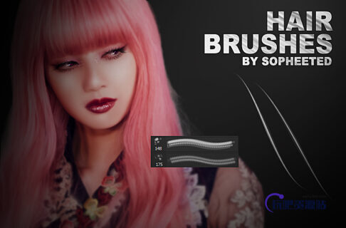 眼泪汪汪、晶莹剔透纹理PS笔刷-玩吧资源站