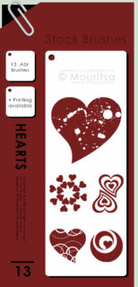 非主流爱心图案PS笔刷-玩吧资源站