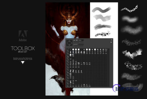 Photoshop-CC创作专属笔刷素材包-玩吧资源站