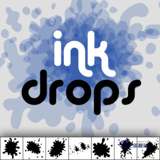 墨水滴溅photoshop自定义形状素材 .csh 下载-玩吧资源站