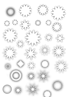 花朵形状、花纹图案PS笔刷素材-玩吧资源站