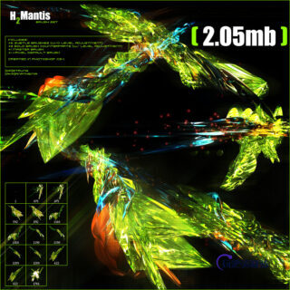 绚丽魔幻水晶变化、光影流体特效PS笔刷素材-玩吧资源站