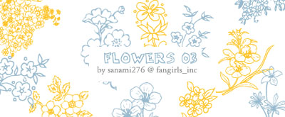 鲜花、花纹艺术、手绘印花PS笔刷
