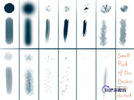 photoshop画笔插画创作笔刷-玩吧资源站