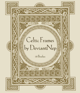 凯尔特纹饰艺术花纹笔刷素材-玩吧资源站