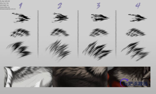 模拟仿真动物皮毛纹理PS笔刷素材-玩吧资源站