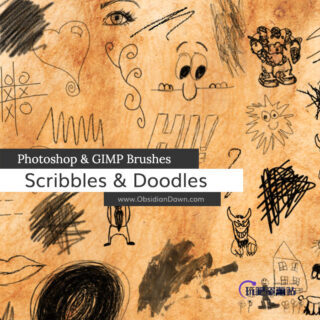 幼稚鬼涂鸦笔记PS笔刷素材-玩吧资源站