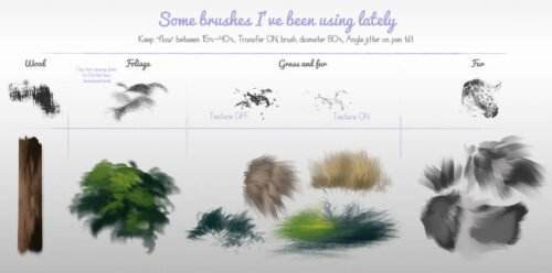 树皮、皮毛、毛发、地面纹理等PS笔刷素材-玩吧资源站