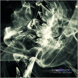 奇异变化的分形光影PS笔刷素材-玩吧资源站