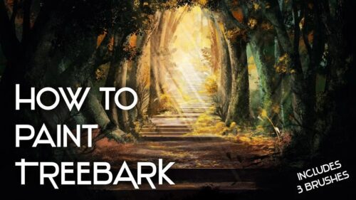 树皮笔触PS插画笔刷-玩吧资源站