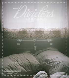 简单分割线装饰PS笔刷-玩吧资源站