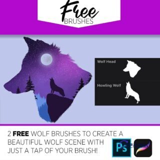 2种免费的Photoshop 画笔笔刷素材（含.abr文件和Procreate文件素材）-玩吧资源站