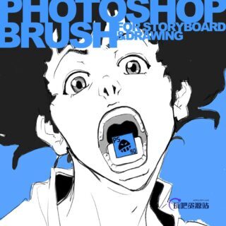 Photoshop 绘画涂鸦艺术创作笔刷素材（同时含.abr和.sut笔刷）-玩吧资源站