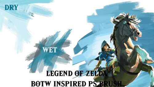 塞尔达传说-灵感插画创作PS笔刷素材-玩吧资源站