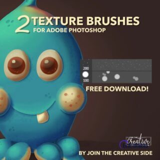 2个免费的cg创作纹理笔触PS笔刷素材-玩吧资源站