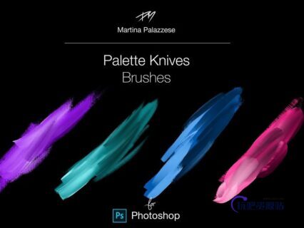 油画数字调色板纹理画笔PS笔刷-玩吧资源站