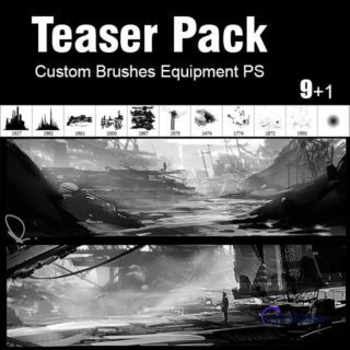 复古油画风格PS笔刷素材下载-玩吧资源站