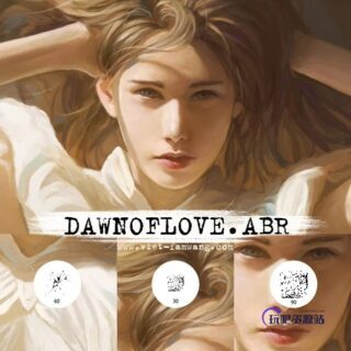 原始插画笔触PS笔刷素材-玩吧资源站