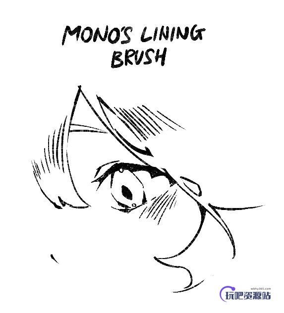 快速素描式笔触PS笔刷素材