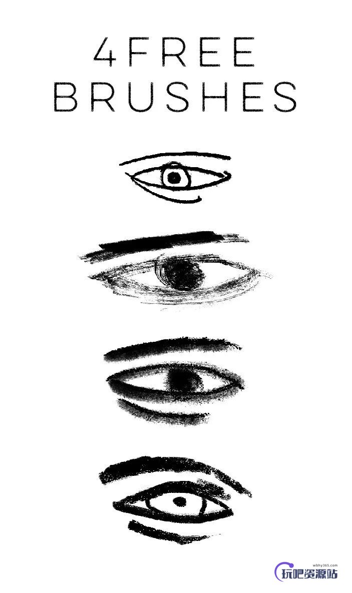 4种免费素描类笔触纹理PS笔刷