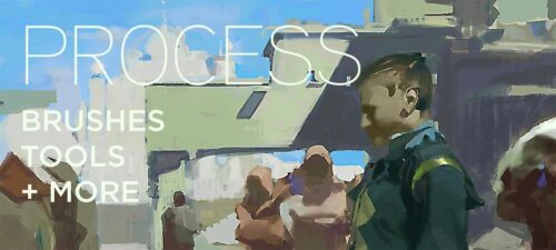 cg探索构图式笔触PS笔刷-玩吧资源站