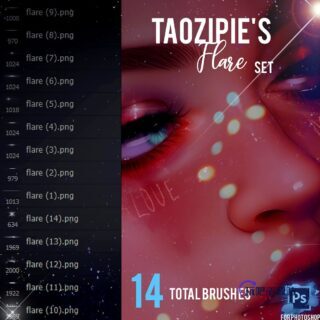 亮闪闪元素装扮PS化妆笔刷-玩吧资源站