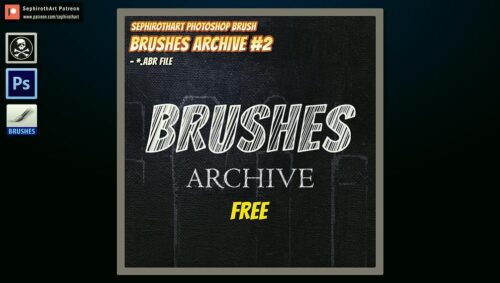 艺术插图CG插画创作PS笔刷素材（5个笔刷合集文件打包下载）-玩吧资源站