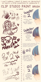 油漆、油画涂鸦笔触sut笔刷CLIP STUDIO PAINT 画笔下载-玩吧资源站