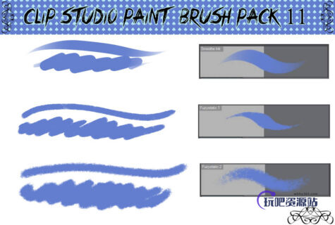 油漆、喷漆笔触sut画笔下载（非PS笔刷素材）-玩吧资源站
