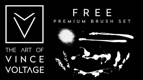 油漆、油墨印记污渍PS油漆笔刷-玩吧资源站